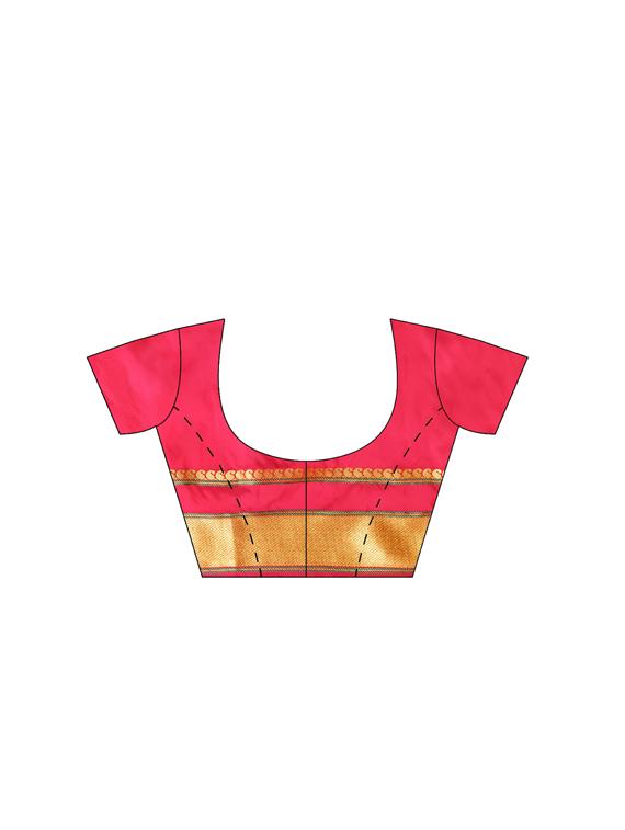 conversational woven saree with blouse - 16380875 - Zoom Image - 3