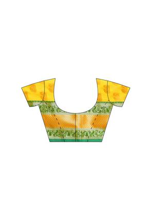 bordered woven saree with blouse - 16380880 - Standard Image - 3