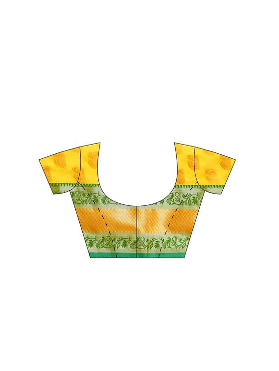 bordered woven saree with blouse - 16380880 - Zoom Image - 3