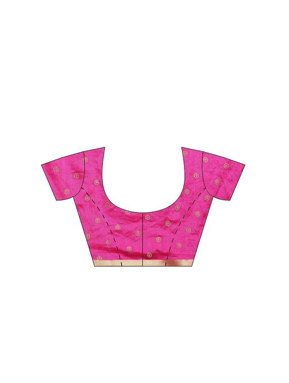 conversational woven saree with blouse - 16380881 - Zoom Image - 3