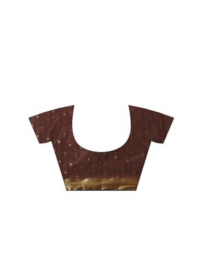 floral woven saree with blouse - 16380883 - Standard Image - 3