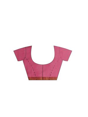 solid woven saree with blouse - 16380893 - Standard Image - 3