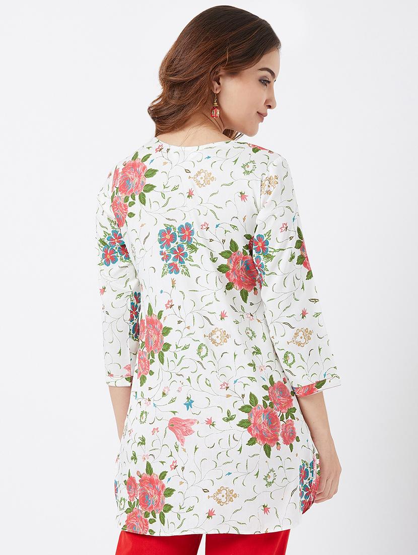 floral straight kurti - 16381925 - Zoom Image - 3