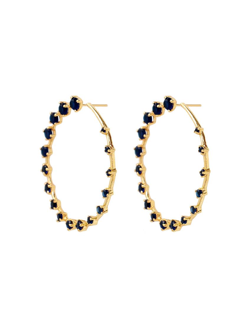 blue hoop earring - 16383039 - Zoom Image - 3