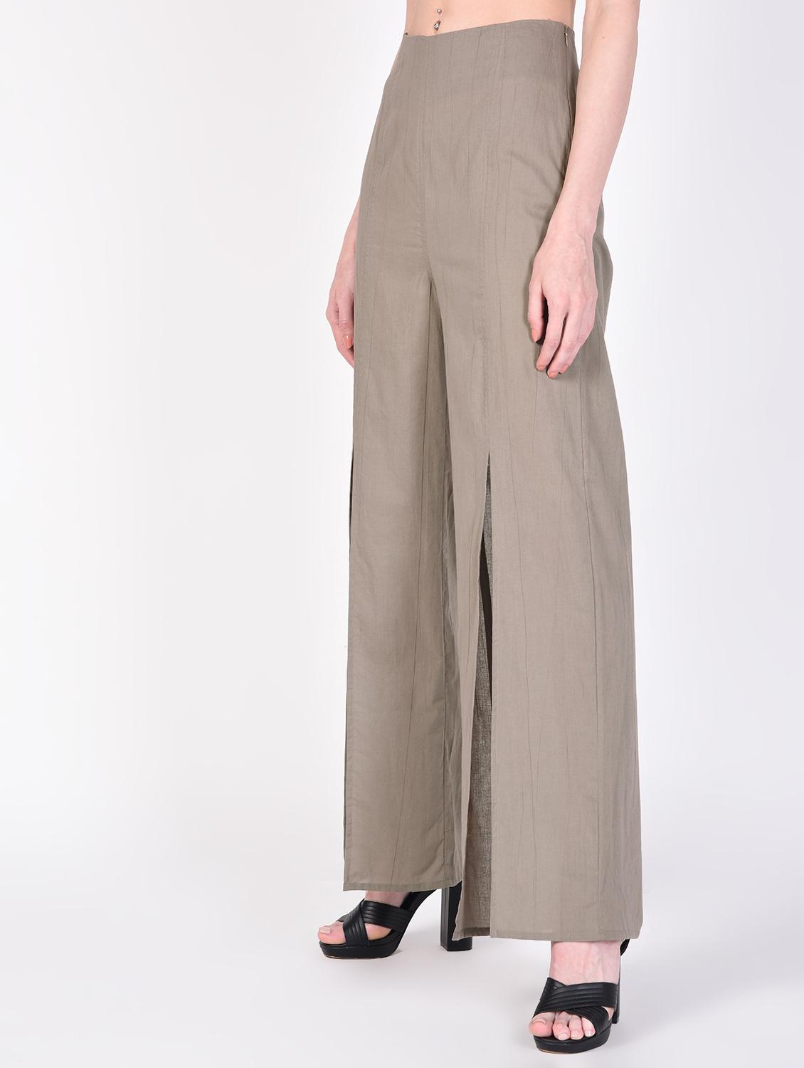 high rise slit detail trouser - 16383609 - Zoom Image - 3