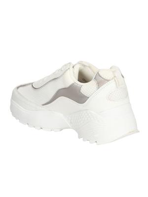 white lace-up sports shoes - 16386422 - Standard Image - 3
