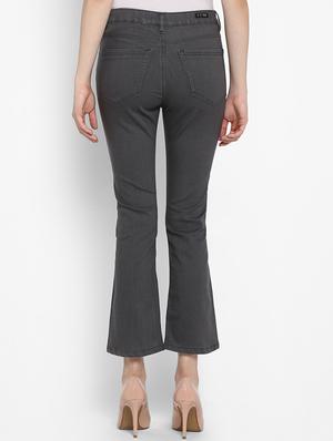 high rise solid boot cut jeans - 16387341 - Standard Image - 3