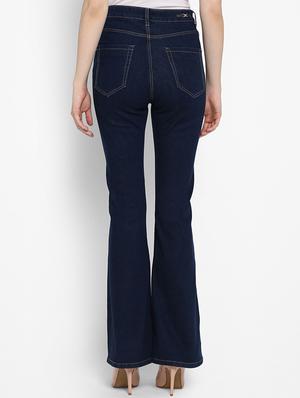 high rise solid boot cut jeans - 16387343 - Standard Image - 3