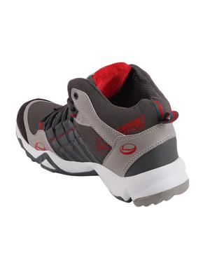 lancer grey fabric lace up sport shoes - 16387382 - Standard Image - 3