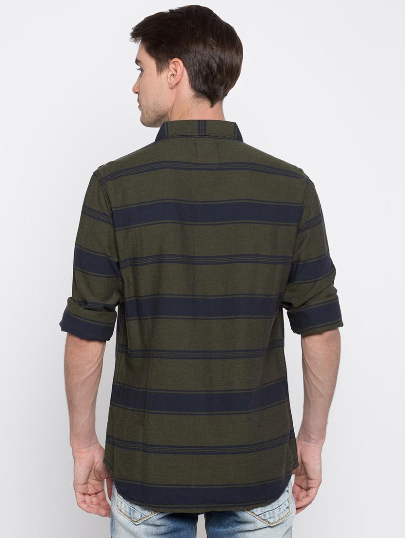 green striped casual shirt - 16388627 - Zoom Image - 3