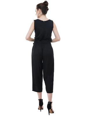 keyhole neck tie knot jumpsuit - 16388773 - Standard Image - 3