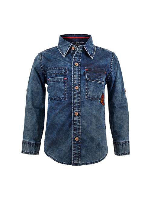 curve hem pocket patched shirt - 16388781 - Standard Image - 1