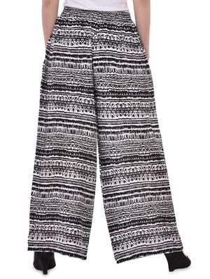 drawstring abstract printed palazzo - 16390130 - Standard Image - 3