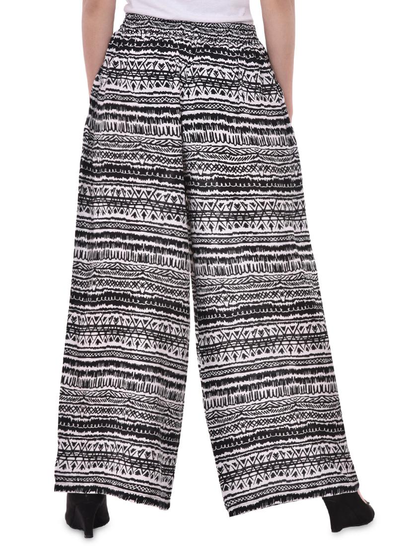 drawstring abstract printed palazzo - 16390130 - Zoom Image - 3