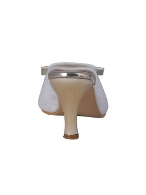 white slip on sandals - 16390779 - Standard Image - 3