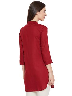 solid straight kurti - 16391868 - Standard Image - 3