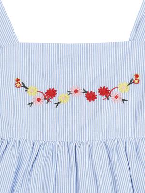 floral embroidery detail striped top - 16391902 - Standard Image - 3