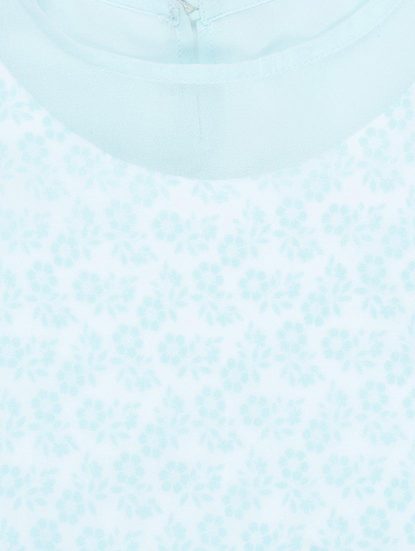 crop top with floral printed knit inner - 16391950 - Zoom Image - 3
