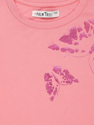 round neck butterfly print top - 16391961 - Standard Image - 3