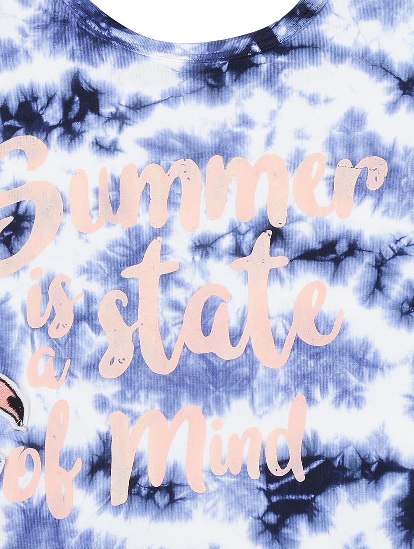 cut out detail tie dyed tank top - 16391976 - Zoom Image - 3