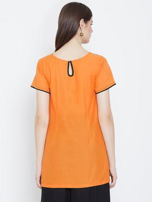 printed straight kurti - 16392542 - Standard Image - 3