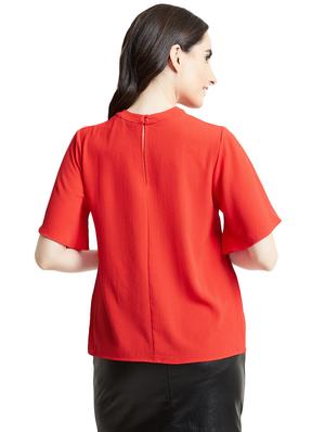choker neck bell sleeved top - 16394309 - Standard Image - 3