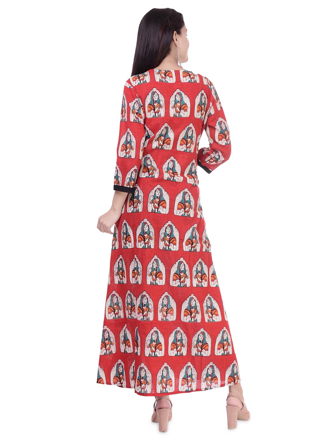 conversational print a-line gown - 16394774 - Zoom Image - 3
