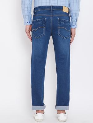 blue light washed denim jeans - 16396817 - Standard Image - 3
