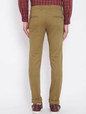 brown solid chinos - 16396834 - Standard Image - 3