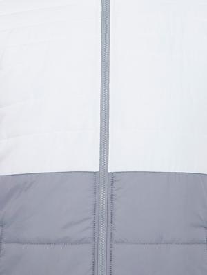 grey color block quilted jacket - 16396883 - Standard Image - 6