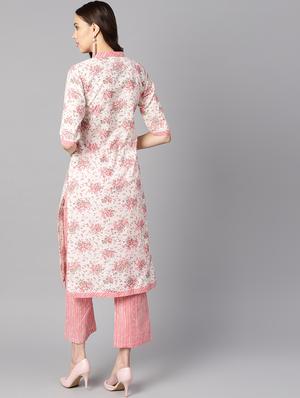 floral printed kurta pant set - 16399565 - Standard Image - 3