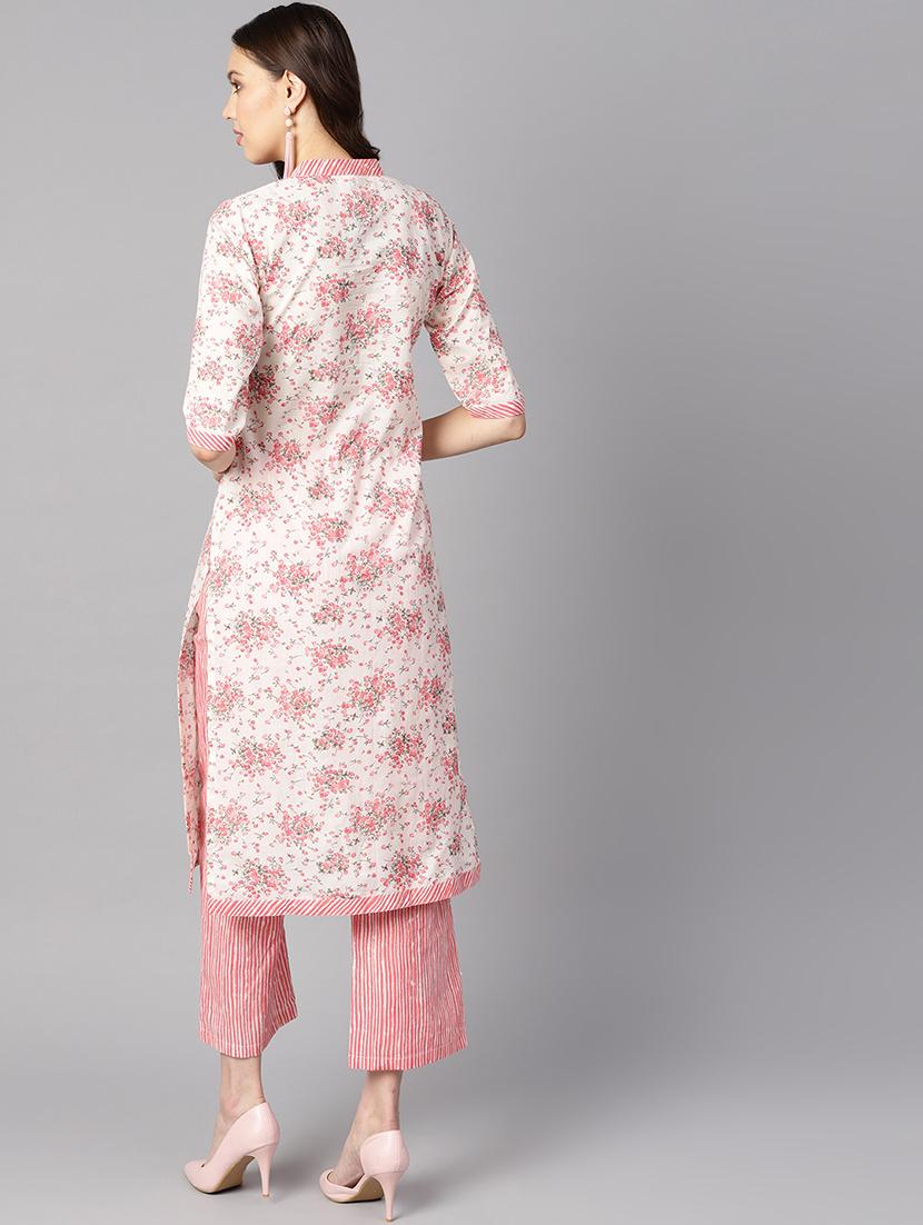 floral printed kurta pant set - 16399565 - Zoom Image - 3