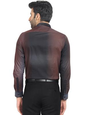 brown printed casual shirt - 16399640 - Standard Image - 3