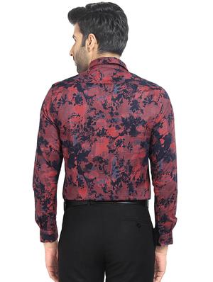 red printed casual shirt - 16399641 - Standard Image - 3