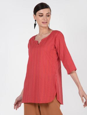 printed a-line kurti - 16399869 - Standard Image - 3