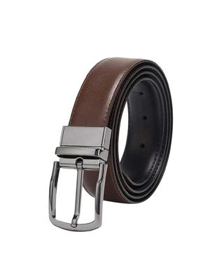 black-brown reversible leatherette belt - 16399963 - Standard Image - 3