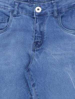 turn-up hems with stones embellishment jeans - 16400418 - Standard Image - 3