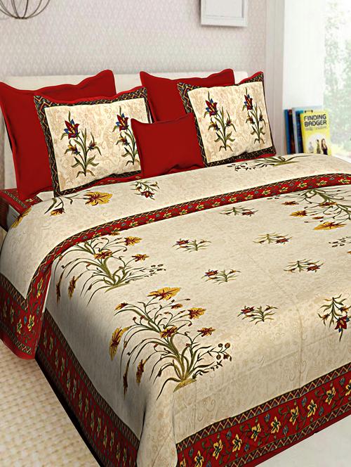 cotton bedsheet with 2 pillow covers - 16401217 - Very Small Image - 1