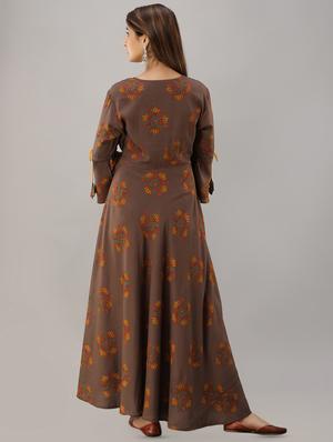 floral printed flared kurta - 16402838 - Standard Image - 3