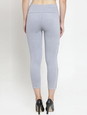 side taped high rise jeggings - 16403051 - Standard Image - 3