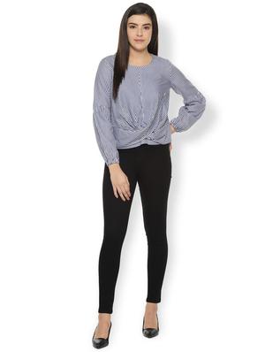 twist detail striped top - 16403516 - Standard Image - 3