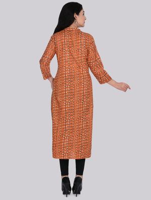 geometrical printed a-line kurta - 16403635 - Standard Image - 3