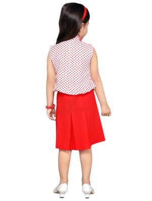 tie front polka dotted skirt top set - 16403949 - Standard Image - 3