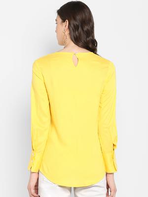 v-neck pleat detail high low top - 16404131 - Standard Image - 3