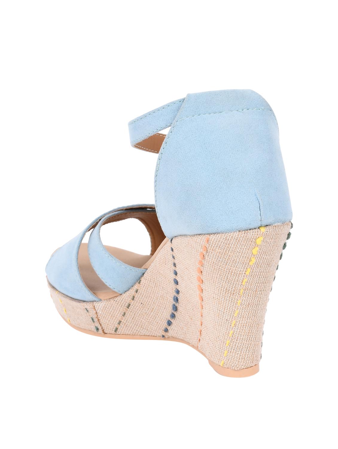 blue ankle strap wedges - 16404203 - Zoom Image - 3