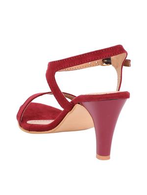 maroon ankle strap sandals - 16404270 - Standard Image - 3