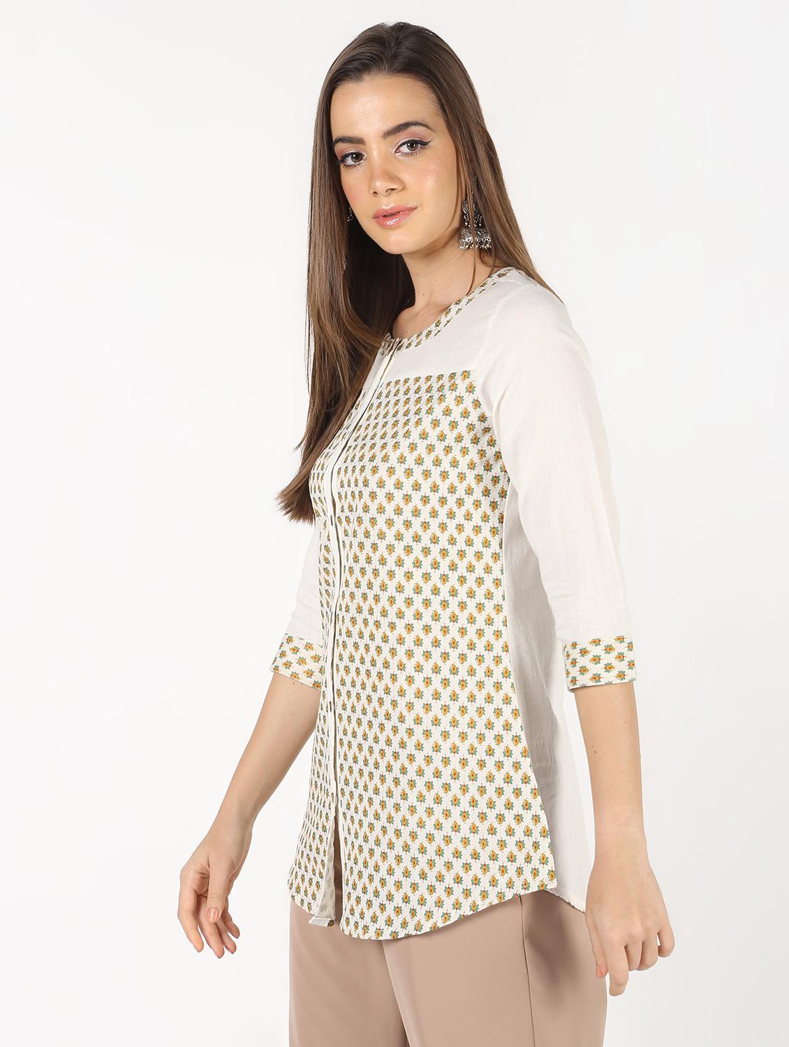 ditsy floral straight kurti - 16405403 - Zoom Image - 3