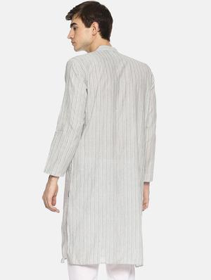 white striped long kurta - 16405657 - Standard Image - 3