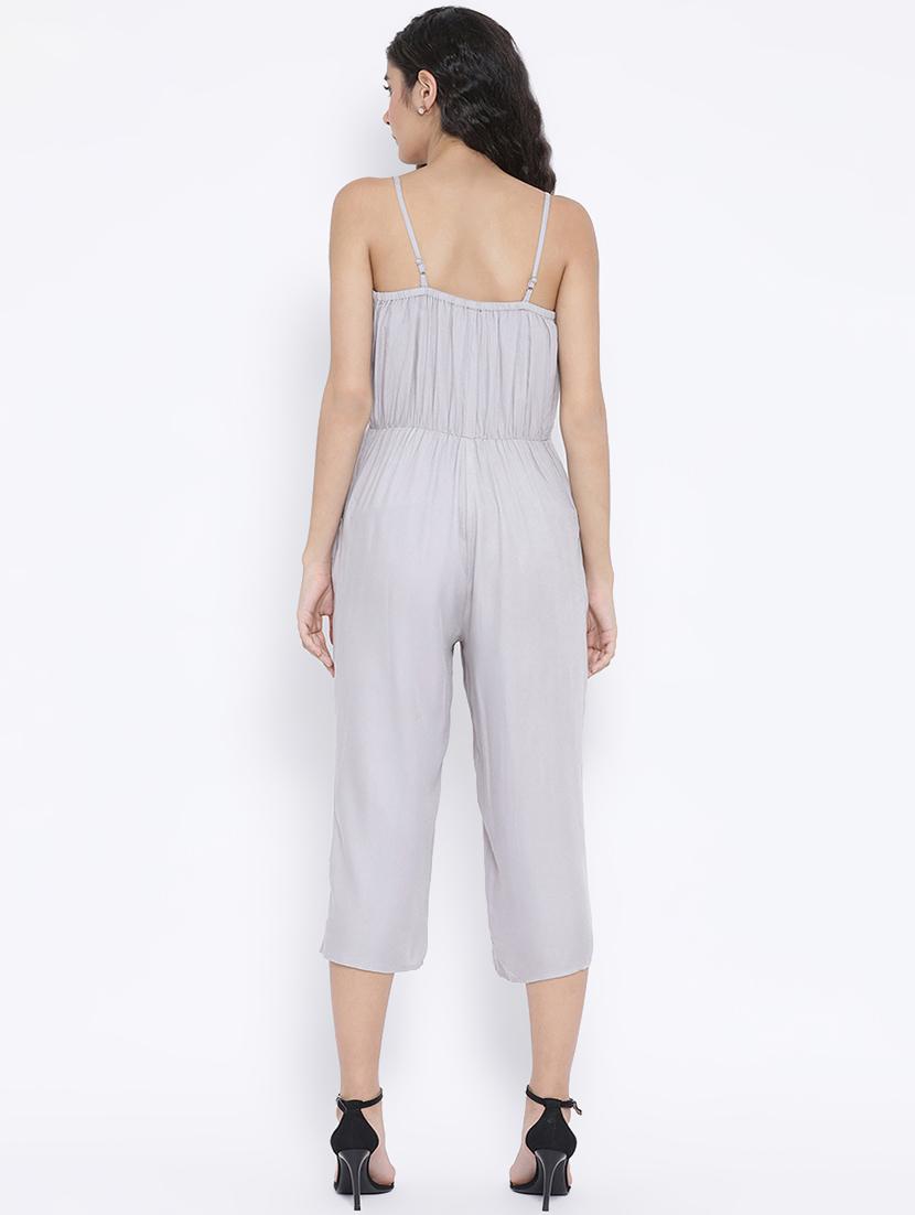 cami neck button detail jumpsuit - 16407049 - Zoom Image - 3