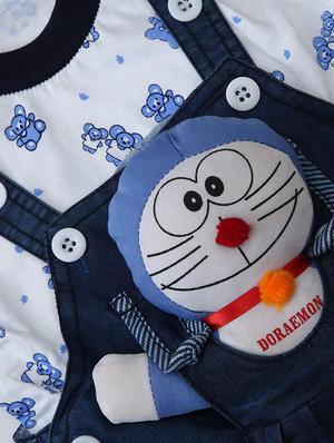blue cotton dungaree set - 16407325 - Standard Image - 3